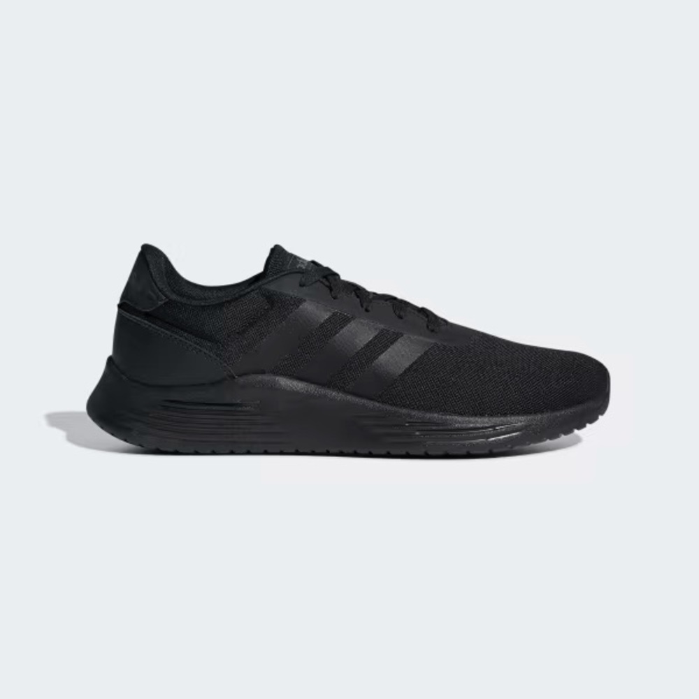 Good Condition Men’s  Boys Adidas Lite Racer 2.0 Black Sneakers Shoes Sz 7.5